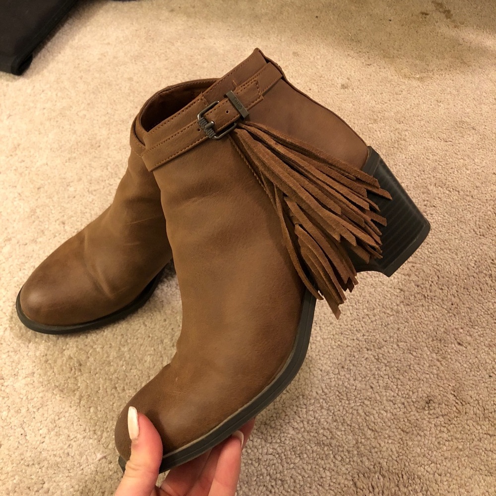 Fringe Brown Booties